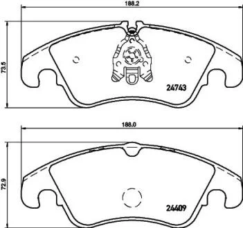 Комплект гальмівних накладок, дискове гальмо PAGID 8DB 355 013751