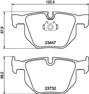 Комплект гальмівних накладок, дискове гальмо PAGID 8DB 355 013941