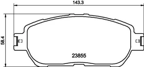 HELLA TOYOTA гальмівні колодки передн.Camry,Previa, Lexus ES 01- PAGID 8DB 355 014441