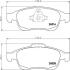 Комплект гальмівних накладок, дискове гальмо HELLA PAGID 8DB 355 014-791 (фото 1)