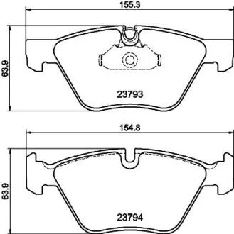 Колодки гальмівні дискові комплект; передн. PAGID 8DB 355 015031