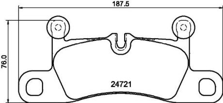 Комплект гальмівних накладок, дискове гальмо HELLA PAGID 8DB 355 015-101