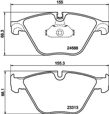 Комплект гальмівних накладок, дискове гальмо PAGID 8DB 355 015261 (фото 1)