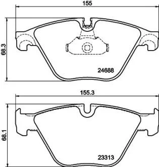 Комплект гальмівних накладок, дискове гальмо PAGID 8DB 355 015261
