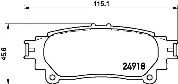 Комплект гальмівних накладок, дискове гальмо PAGID 8DB 355 015371 (фото 1)