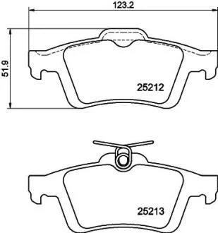 HELLA FORD гальмівні колодки задн.Cadillac,C-Max,Focus 11- PAGID 8DB 355 015761