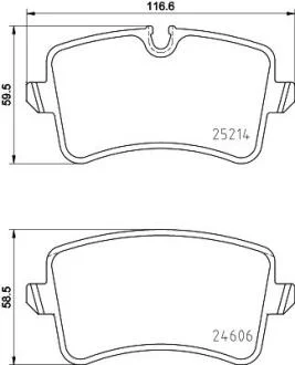 Комплект гальмівних накладок, дискове гальмо PAGID 8DB 355 016061