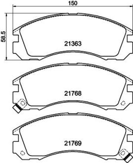 Комплект гальмівних накладок, дискове гальмо HELLA PAGID 8DB 355 016-531