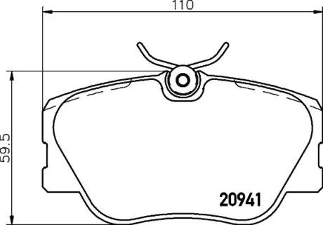 Комплект гальмівних накладок, дискове гальмо PAGID 8DB 355 017601