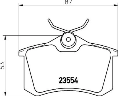 Комплект гальмівних накладок, дискове гальмо PAGID 8DB 355 017711
