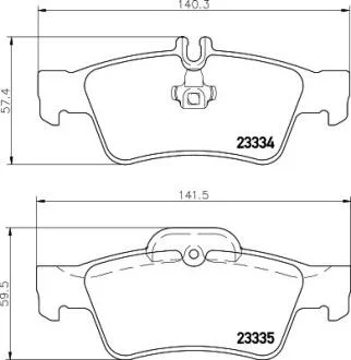 Комплект гальмівних накладок, дискове гальмо PAGID 8DB 355 018751