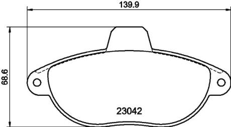 Комплект гальмівних накладок, дискове гальмо HELLA PAGID 8DB 355 019-251