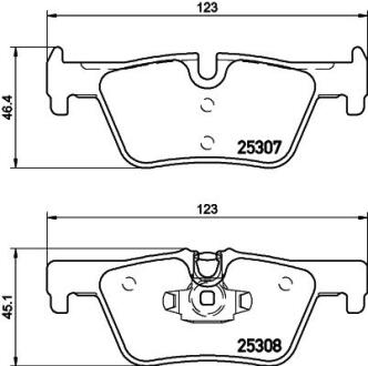 Колодки гальмівні дискові комплект; задн. HELLA PAGID 8DB355019971