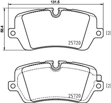 Колодки гальмівні дискові комплект; задн. PAGID 8DB355020361