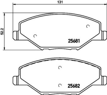 Комплект гальмівних накладок, дискове гальмо HELLA PAGID 8DB 355 020-521