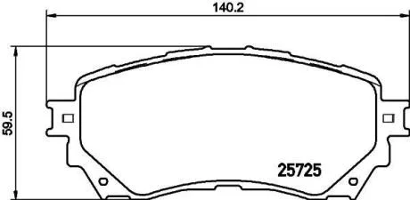 Гальмівні колодки дискові перед. Mazda 6 2.0-2.5 12- PAGID 8DB 355 020901