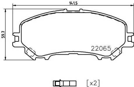 Колодки гальмівні дискові комплект; передн. PAGID 8DB355021861