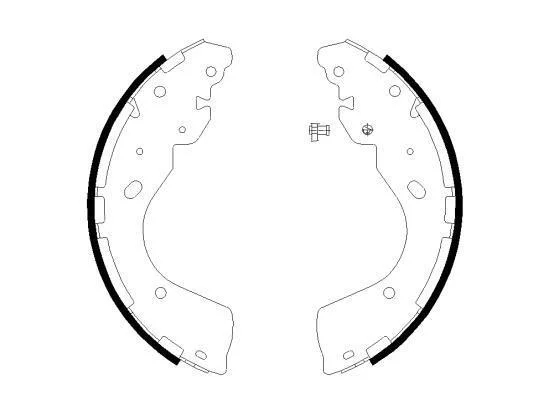 HELLA NISSAN гальмівні колодки барабанні Navara 05-, FORD RANGER PAGID 8DB 355 022241 (фото 1)