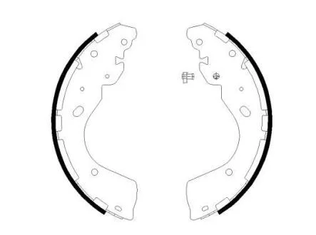 HELLA NISSAN гальмівні колодки барабанні Navara 05-, FORD RANGER PAGID 8DB 355 022241