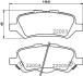 HELLA TOYOTA гальмівні колодки задн.Venza 2.7/3.5 08- HELLA PAGID 8DB 355 023-051 (фото 1)