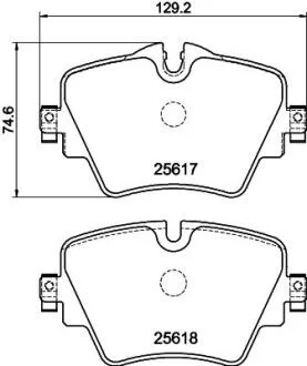 Комплект гальмівних накладок, дискове гальмо PAGID 8DB 355 023131