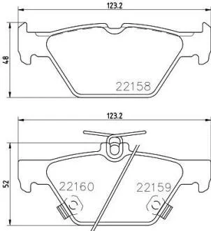 Гальмівні колодки дискові зад. Subaru Outback 2.0 D 2015- PAGID 8DB 355 023341