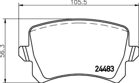 Комплект гальмівних накладок, дискове гальмо PAGID 8DB 355 025331
