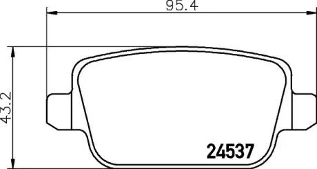 HELLA LAND ROVER гальмівні колодки дискові задн. FREELANDER 2 2.0 11-, 3.2 06- PAGID 8DB 355 025351
