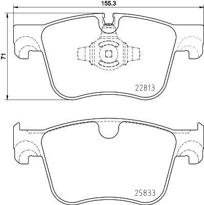 HELLA CITROEN К-т передніх гальмівних колодок CITROEN BERLINGO, BERLINGO/MINIVAN, C4 GRAND PICASSO II, C4 PICASSO II, C4 SPACETOURER, C5 AIRCROSS DS DS 7 OPEL COMBO TOUR / LIFE, PAGID 8DB 355 036491 (фото 1)