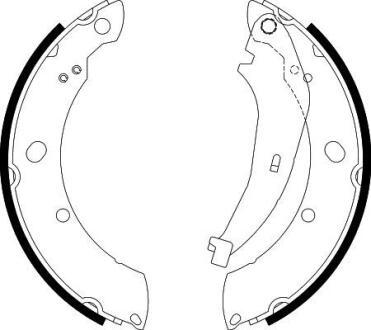 HELLA VW щоки гальмівні задн. Polo 09-,SKODA Rapid HELLA PAGID 8DB 355 038-221