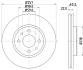 HELLA PRO FIAT гальмівний диск передн. Doblo 1.6, Stilo CITROEN Nemo HELLA PAGID 8DD 355 103-971 (фото 1)