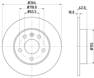 Гальмівний диск HELLA PAGID 8DD 355 106-111
