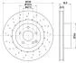 HELLA PRO DB диск гальмівний перед. (вентил.) W220 (330*32) PAGID 8DD 355 106851 (фото 1)