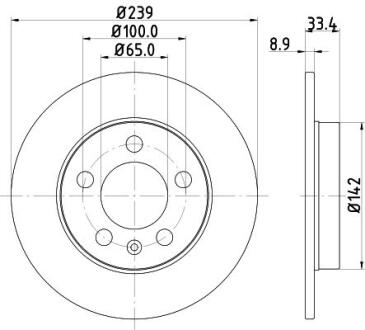 Гальмівний диск HELLA PAGID 8DD 355 107-461