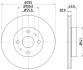 HELLA PRO TOYOTA гальмівний диск передн.Yaris 00-05 HELLA PAGID 8DD 355 108-881 (фото 4)