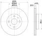 HELLA PRO TOYOTA гальмівний диск передн.Yaris 00-05 PAGID 8DD 355 108881 (фото 4)