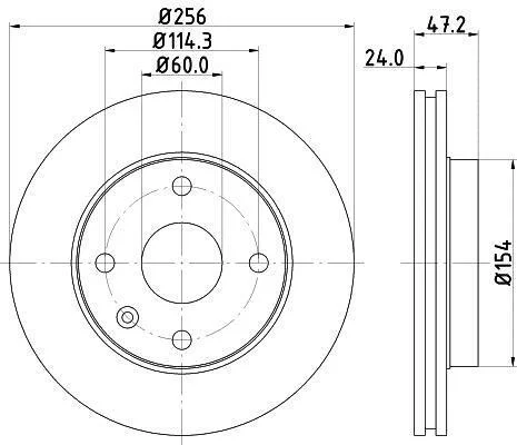 HELLA CHEVROLET Диск гальмівний передн. Lacetti, Epica, Evanda 05- PAGID 8DD 355 111351 (фото 1)