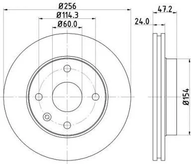HELLA CHEVROLET Диск гальмівний передн. Lacetti, Epica, Evanda 05- PAGID 8DD 355 111351