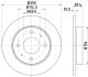 HELLA PRO MITSUBISHI гальмівний диск задн. COLT CZC VI 1.5 06, COLT VI 1.1, 1.3, 1.5 04-, SMART HELLA PAGID 8DD 355 111-531 (фото 4)