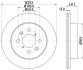 HELLA PRO OPEL гальмівний диск передн. AGILA (A) 00-, SUBARU, SUZUKI HELLA PAGID 8DD 355 111-591 (фото 4)
