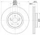 HELLA PRO TOYOTA гальмівний диск передн. Avensis 2.0d/2.4i 03- PAGID 8DD 355 111651 (фото 1)