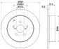 HELLA PRO TOYOTA гальмівний диск задн. AVENSIS 1.6, 1.8, 2.0 03- HELLA PAGID 8DD 355 111-671 (фото 4)