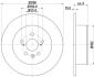 HELLA PRO TOYOTA диск гальмівний задн. Avensis 99- HELLA PAGID 8DD 355 111-701 (фото 4)