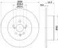 HELLA PRO TOYOTA диск гальмівний задн. Avensis 99- PAGID 8DD 355 111701 (фото 4)