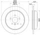 HELLA PRO DB гальмівний диск заднії W164, W251 HELLA PAGID 8DD 355 113-211 (фото 4)