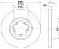 HELLA PRO FORD гальмівний диск переднії Transit 06- PAGID 8DD 355 113261 (фото 4)