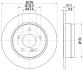 HELLA DB гальмівний диск задн W204 HELLA PAGID 8DD 355 114-181 (фото 4)