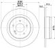 HELLA PRO DB диск гальмівний задн. W204 HELLA PAGID 8DD 355 114-211 (фото 4)