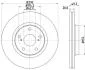 HELLA TOYOTA гальмівний диск передн.Avensis 08- PAGID 8DD 355 114281 (фото 4)