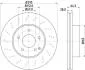 HELLA PRO DB гальмівний диск передн.W204 07- PAGID 8DD 355 114391 (фото 4)